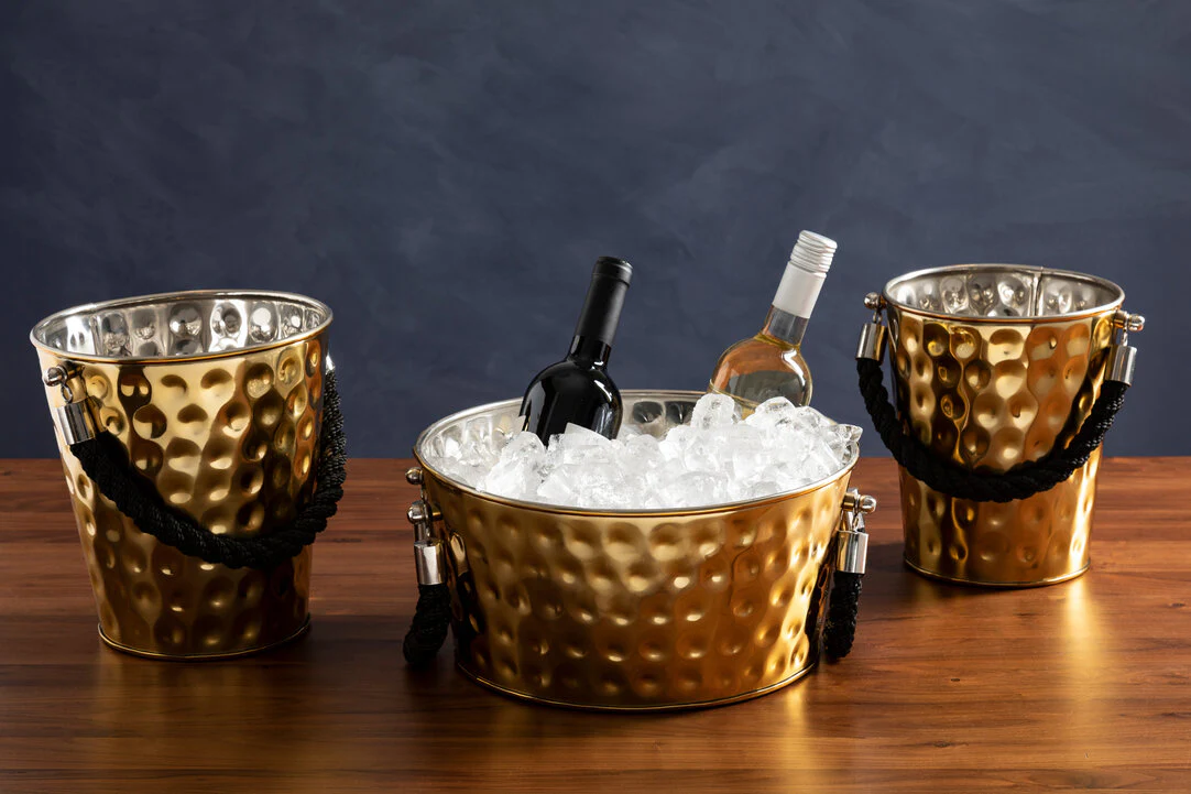 Miressa Medium Gold Finish Party Bucket - Image 3