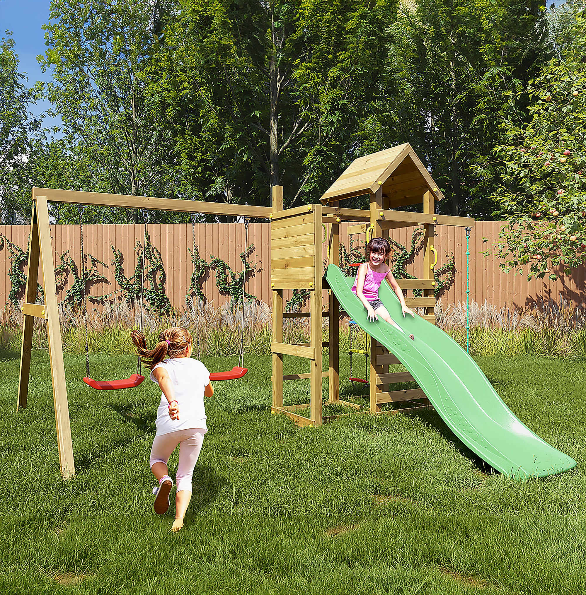 Mixter Playfort - Climbing Frame With Swings And Slide - Image 2