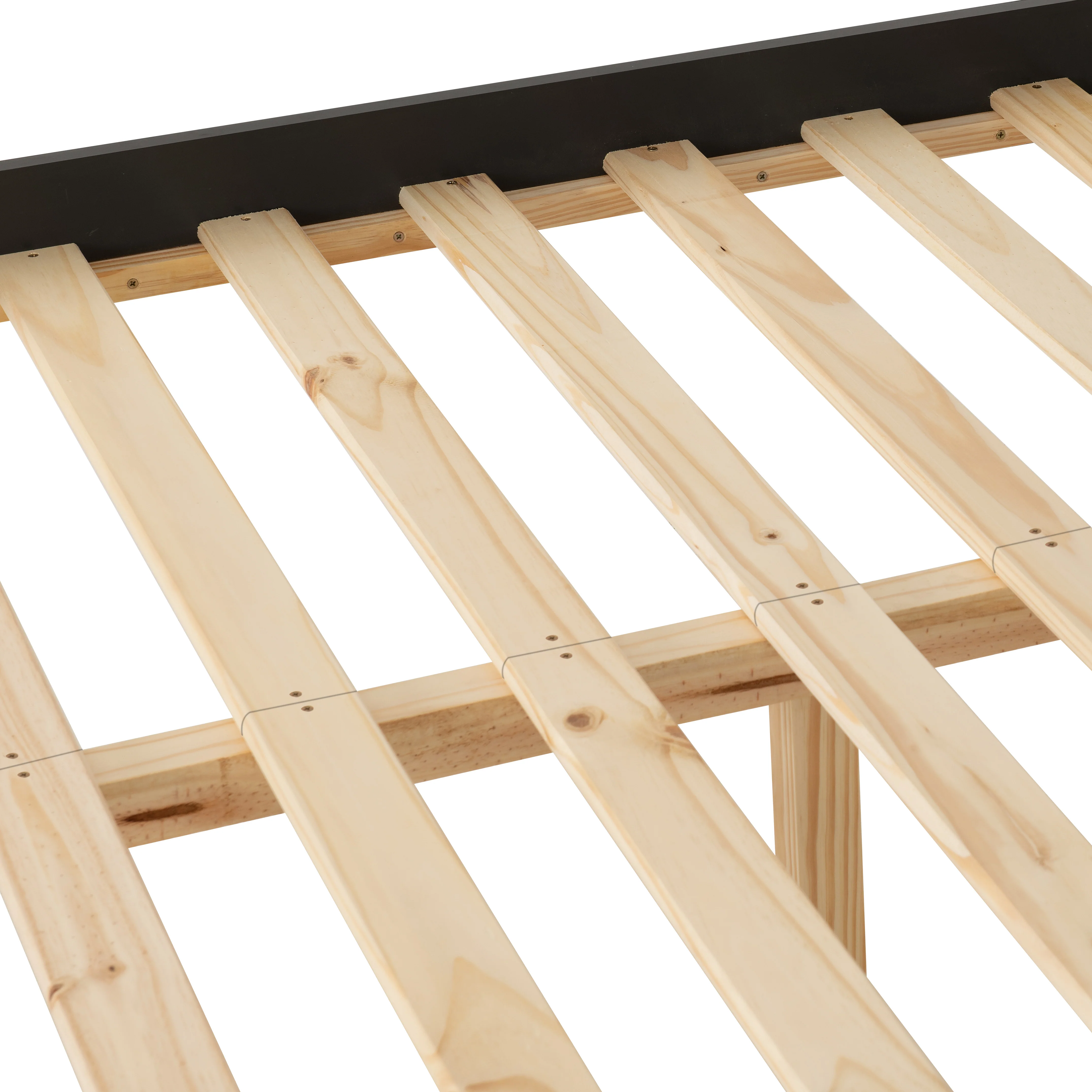 MONACO 4'6" LOW END BED - DARK GREY/OAK EFFECT - Image 6