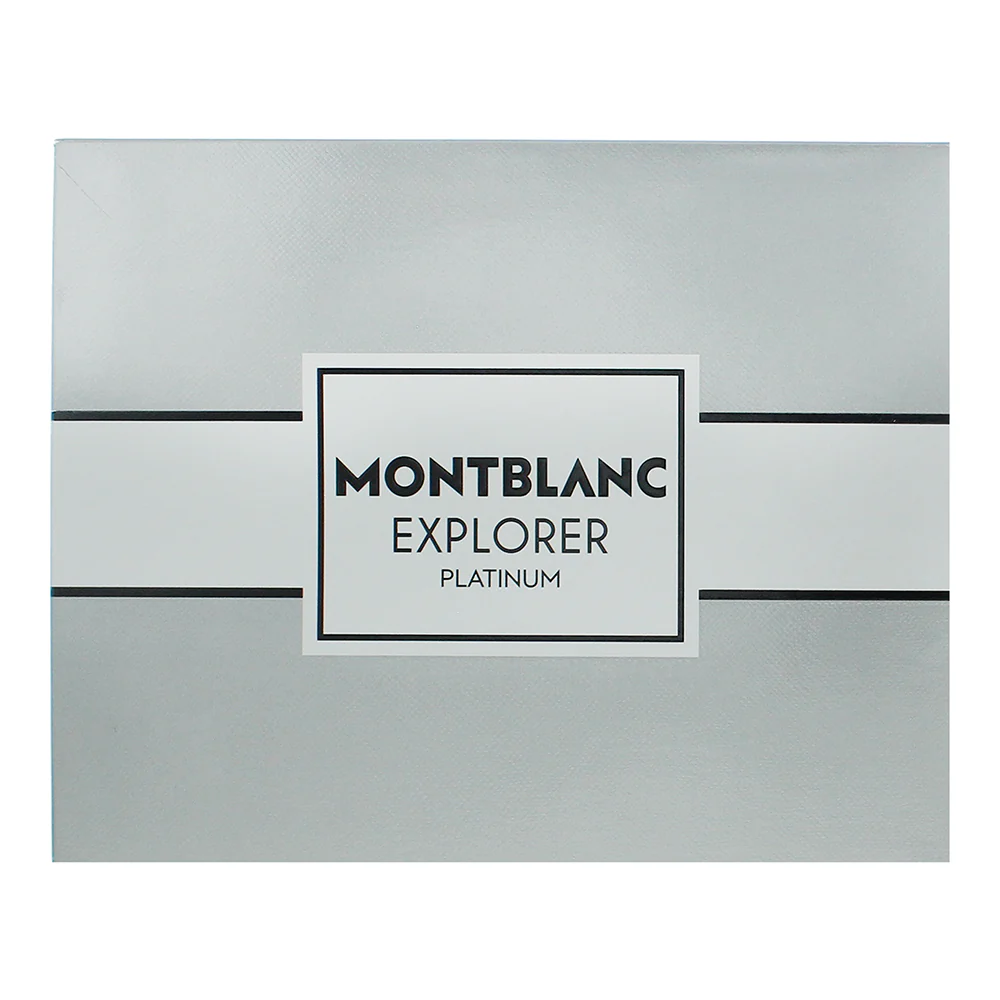 Montblanc Explorer Platinum 3 Piece Gift Set: Eau De Parfum 100ml - Eau De Parfum 7.5 - Shower Gel 100ml - Image 5