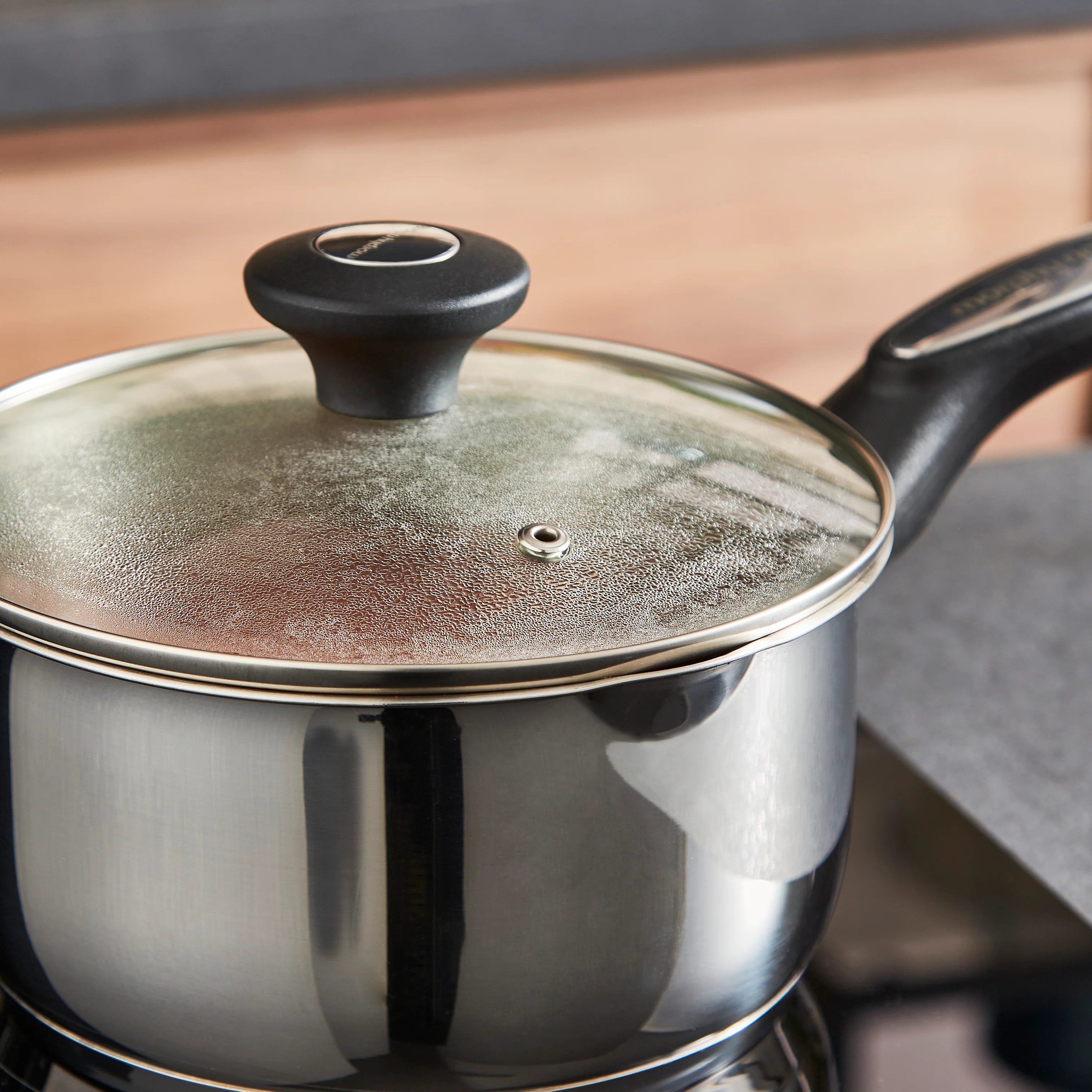 Morphy Richards 5 Piece Pouring Spout Stainless Steel Pan Set - Image 4