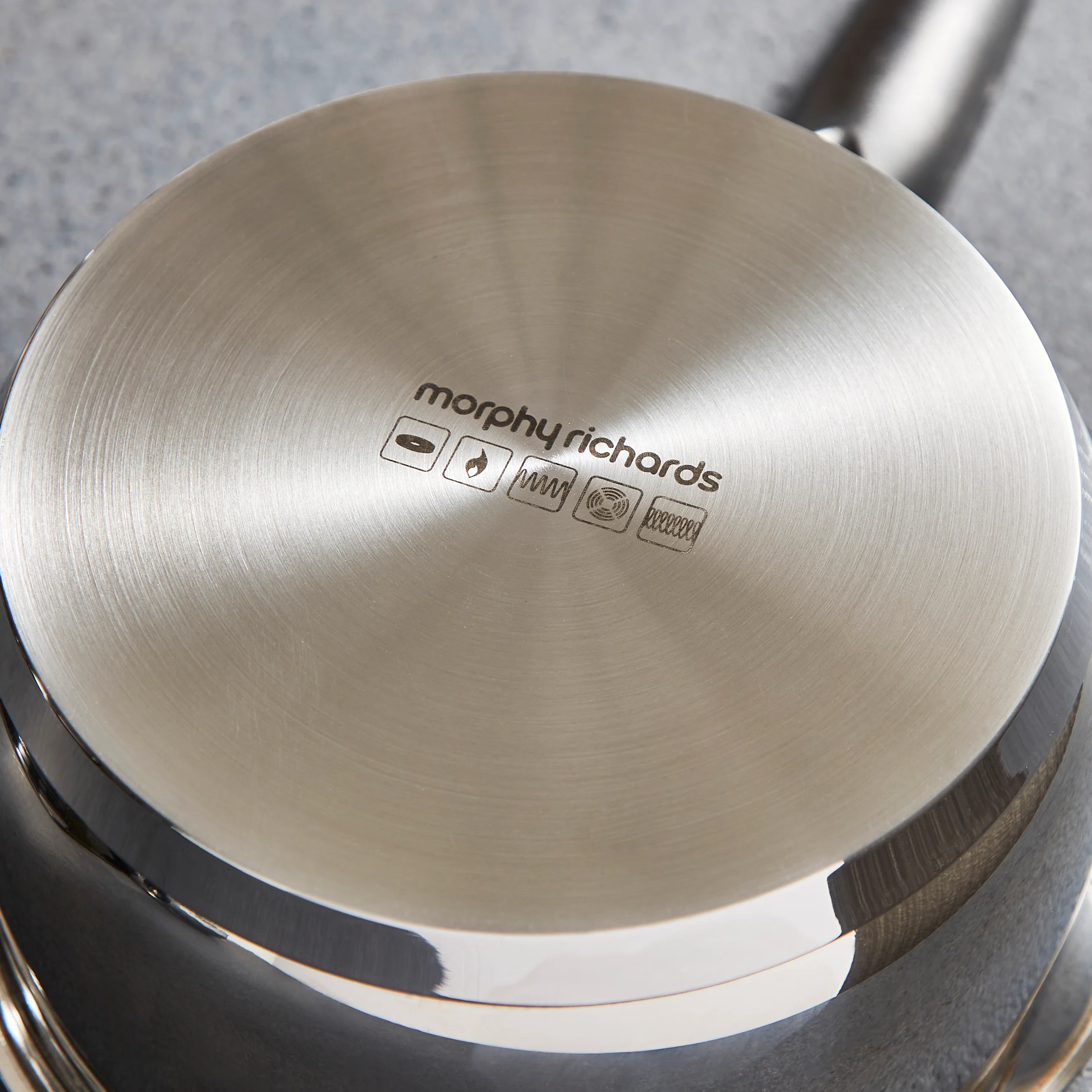 Morphy Richards 5 Piece Pouring Spout Stainless Steel Pan Set - Image 7