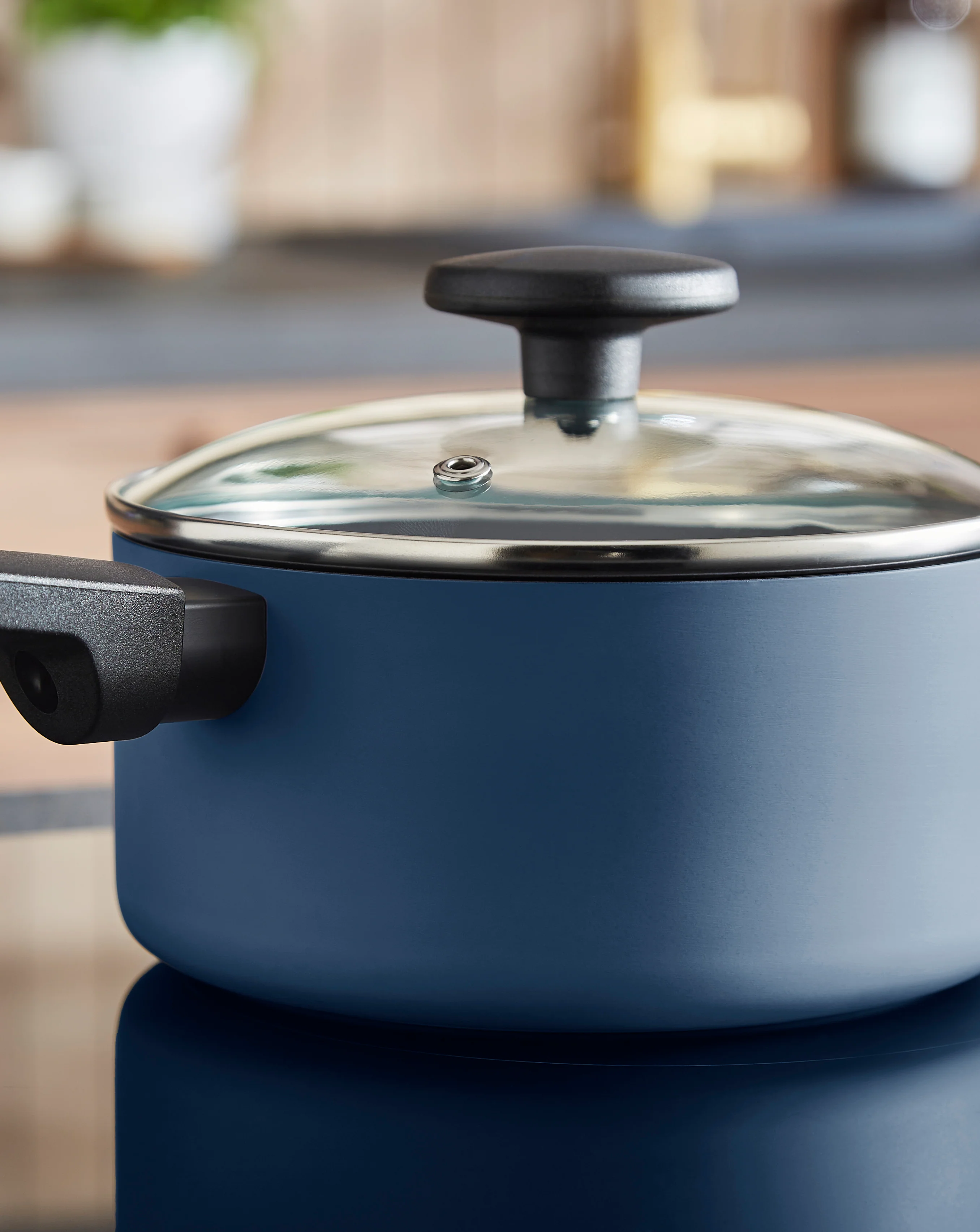 Morphy Richards 5 Piece Recycled Aluminium Saucepan Set - Blue - Image 12