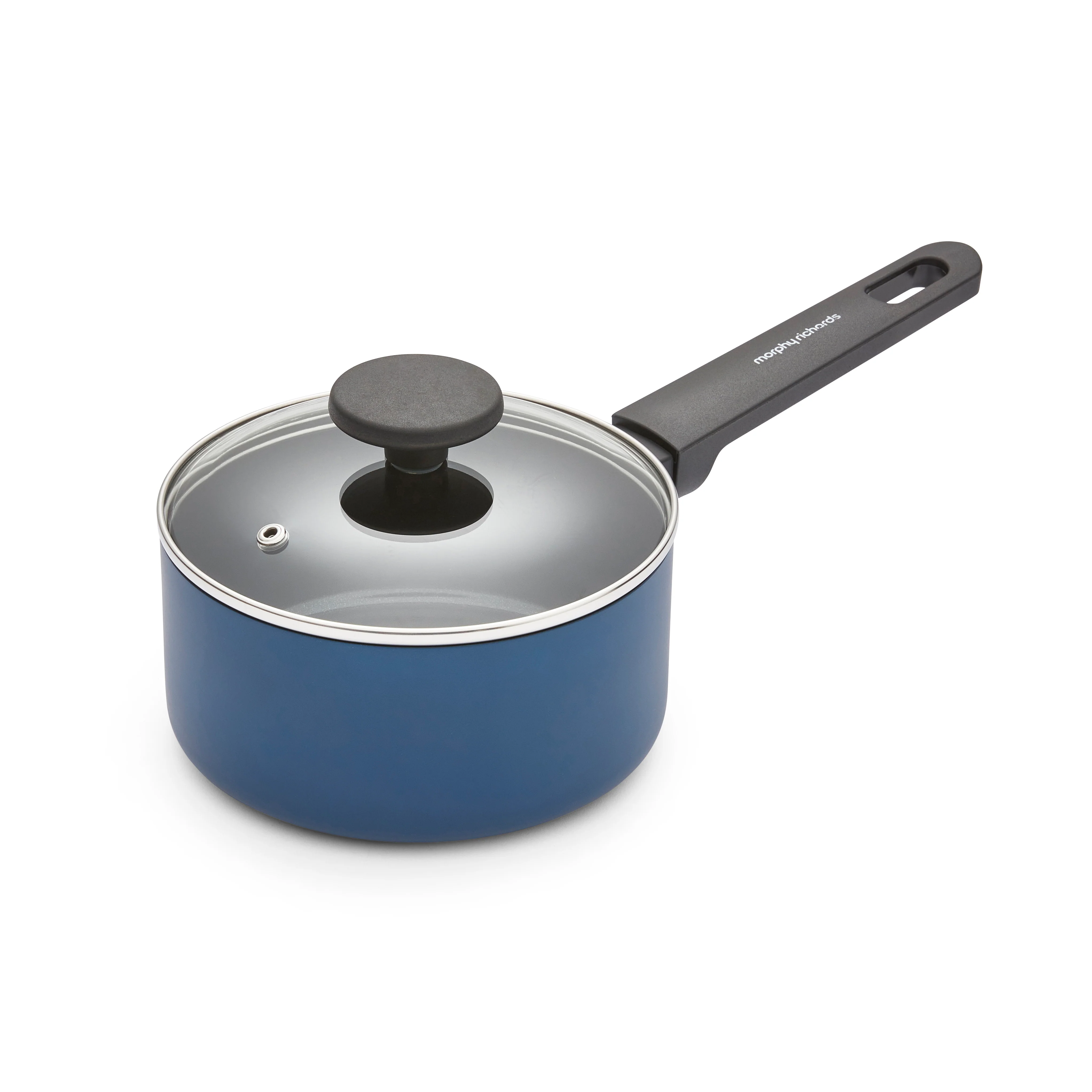 Morphy Richards 5 Piece Recycled Aluminium Saucepan Set - Blue - Image 4