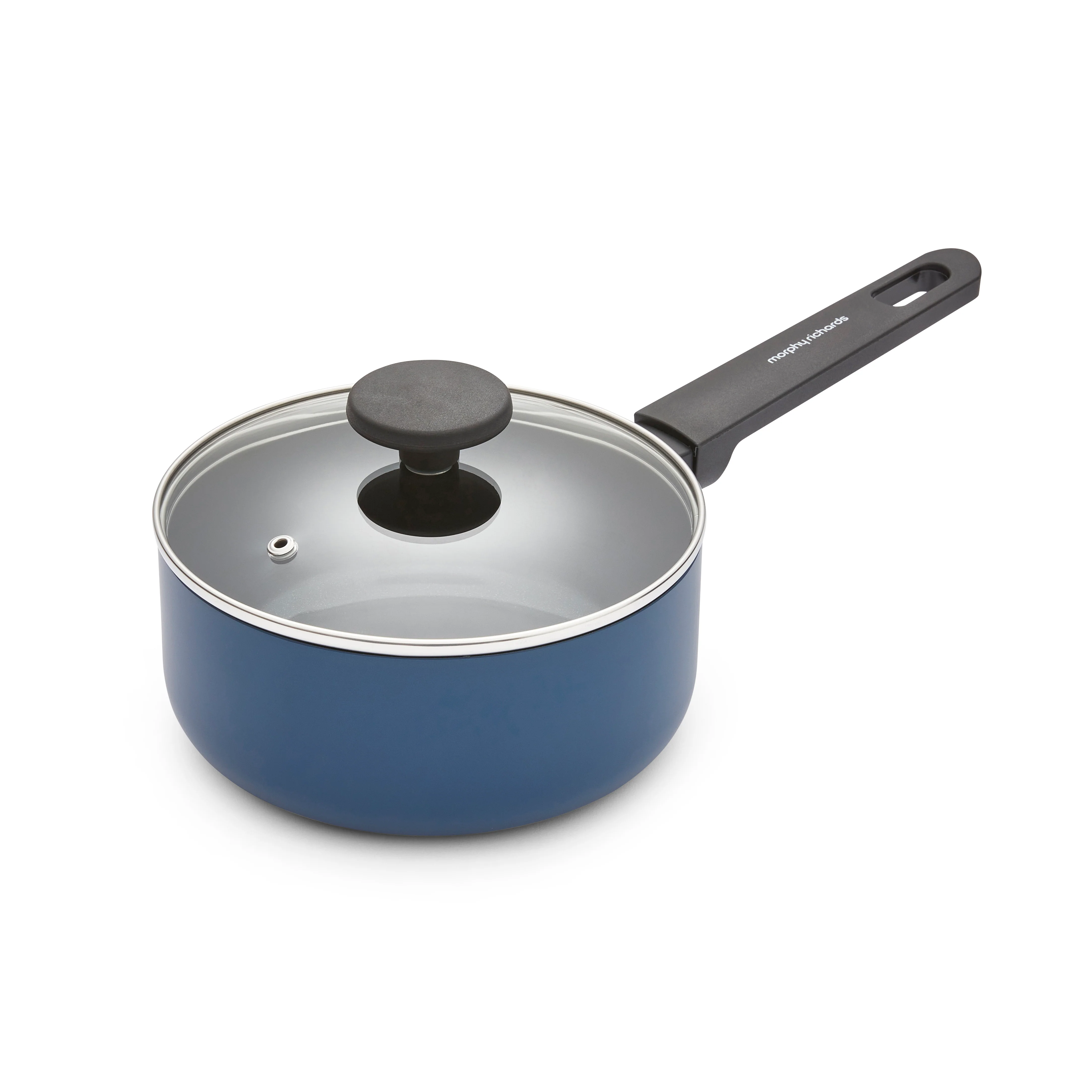 Morphy Richards 5 Piece Recycled Aluminium Saucepan Set - Blue - Image 5