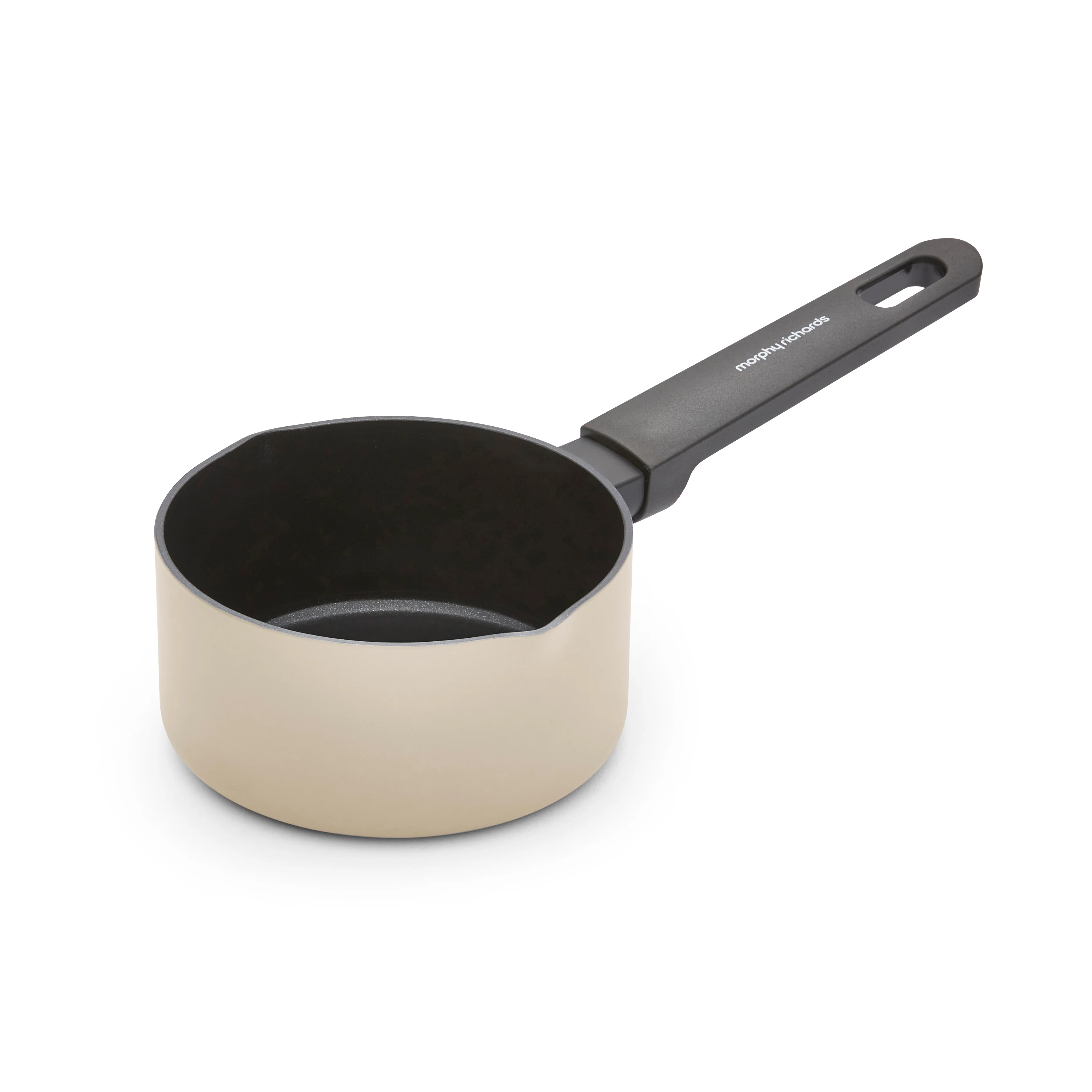 Morphy Richards 5 Piece Recycled Aluminium Saucepan Set - Cream - Image 2