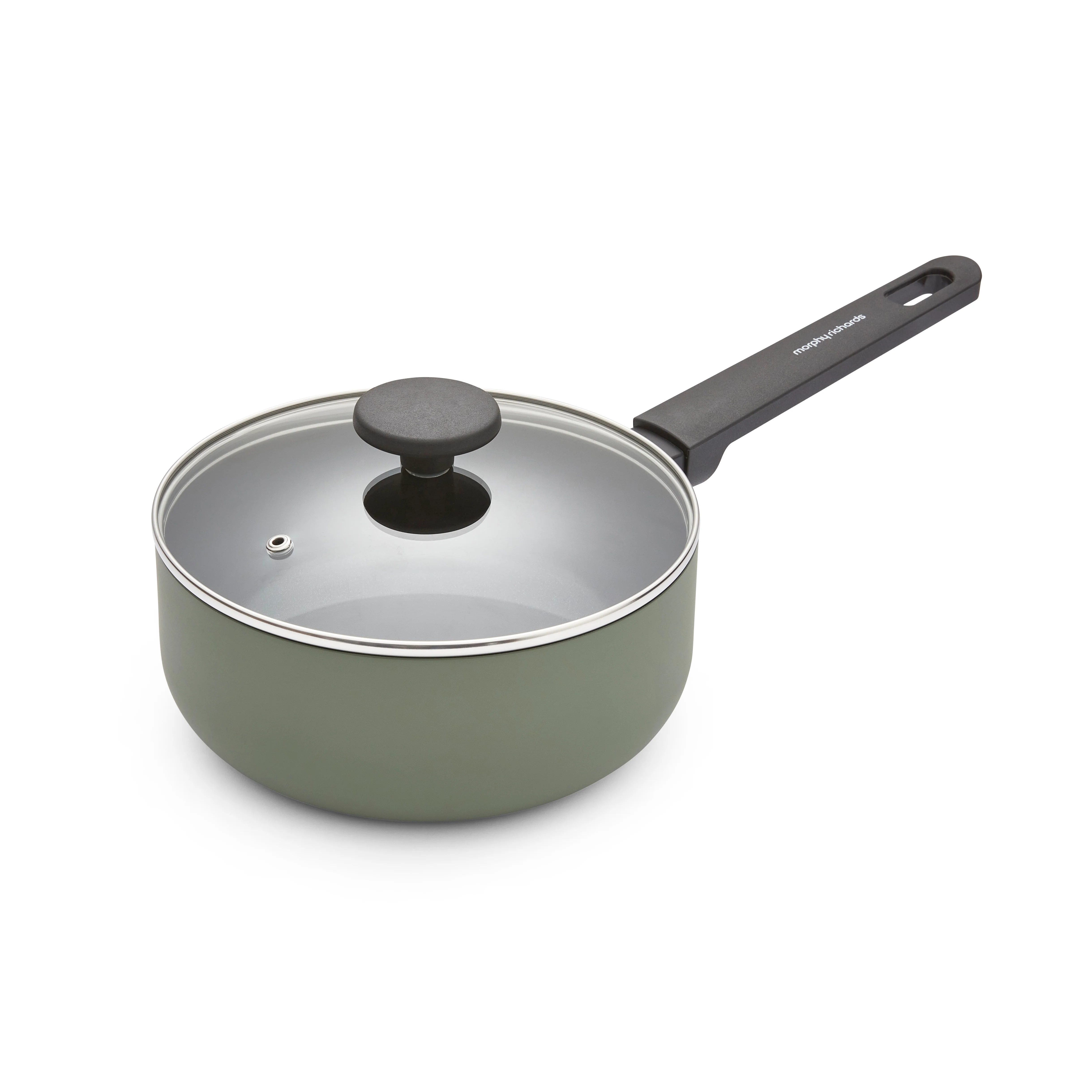Morphy Richards 5 Piece Recycled Aluminium Saucepan Set - Green - Image 13