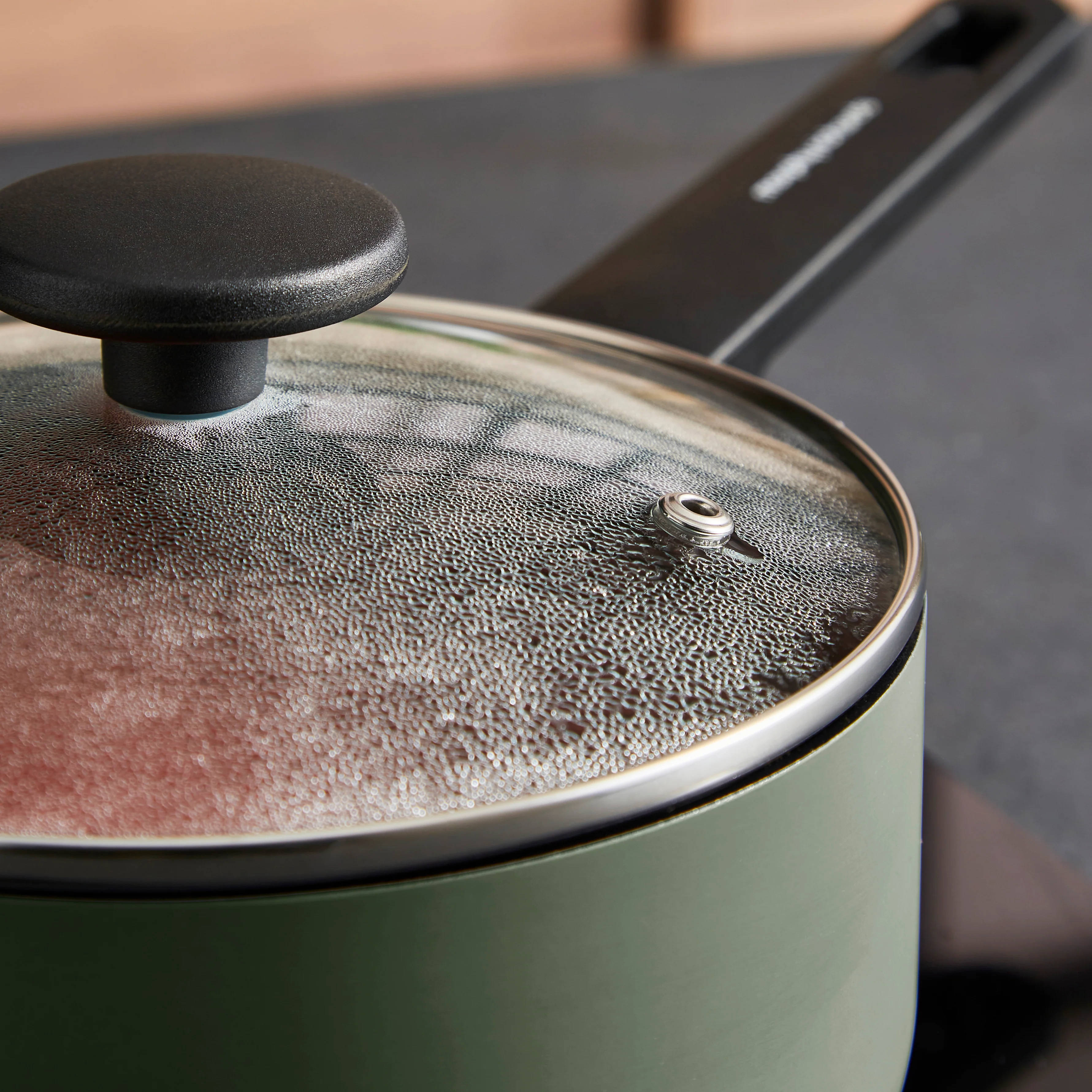 Morphy Richards 5 Piece Recycled Aluminium Saucepan Set - Green - Image 4