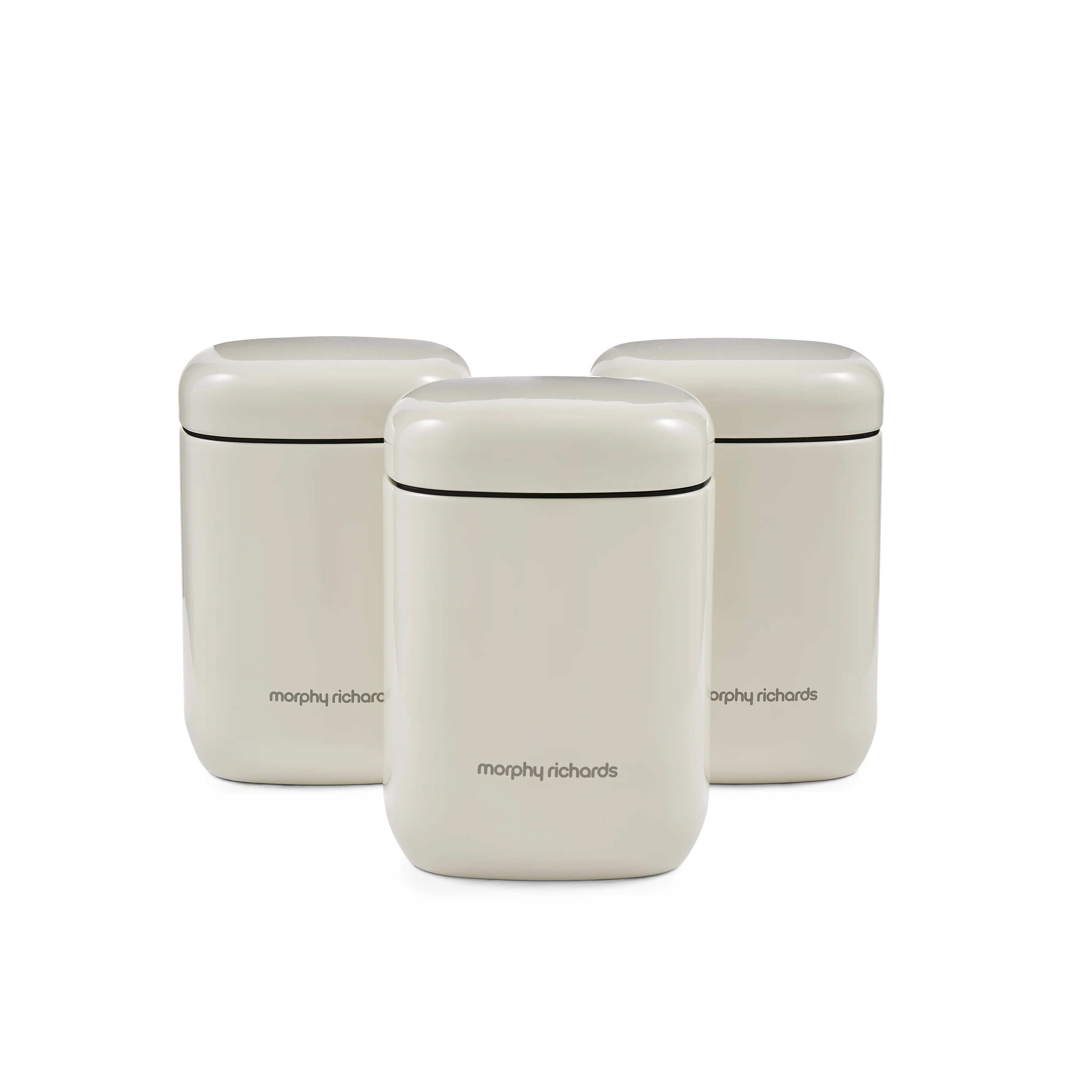 Morphy Richards Equip 3 Storage Canisters Set - Cream - Image 5