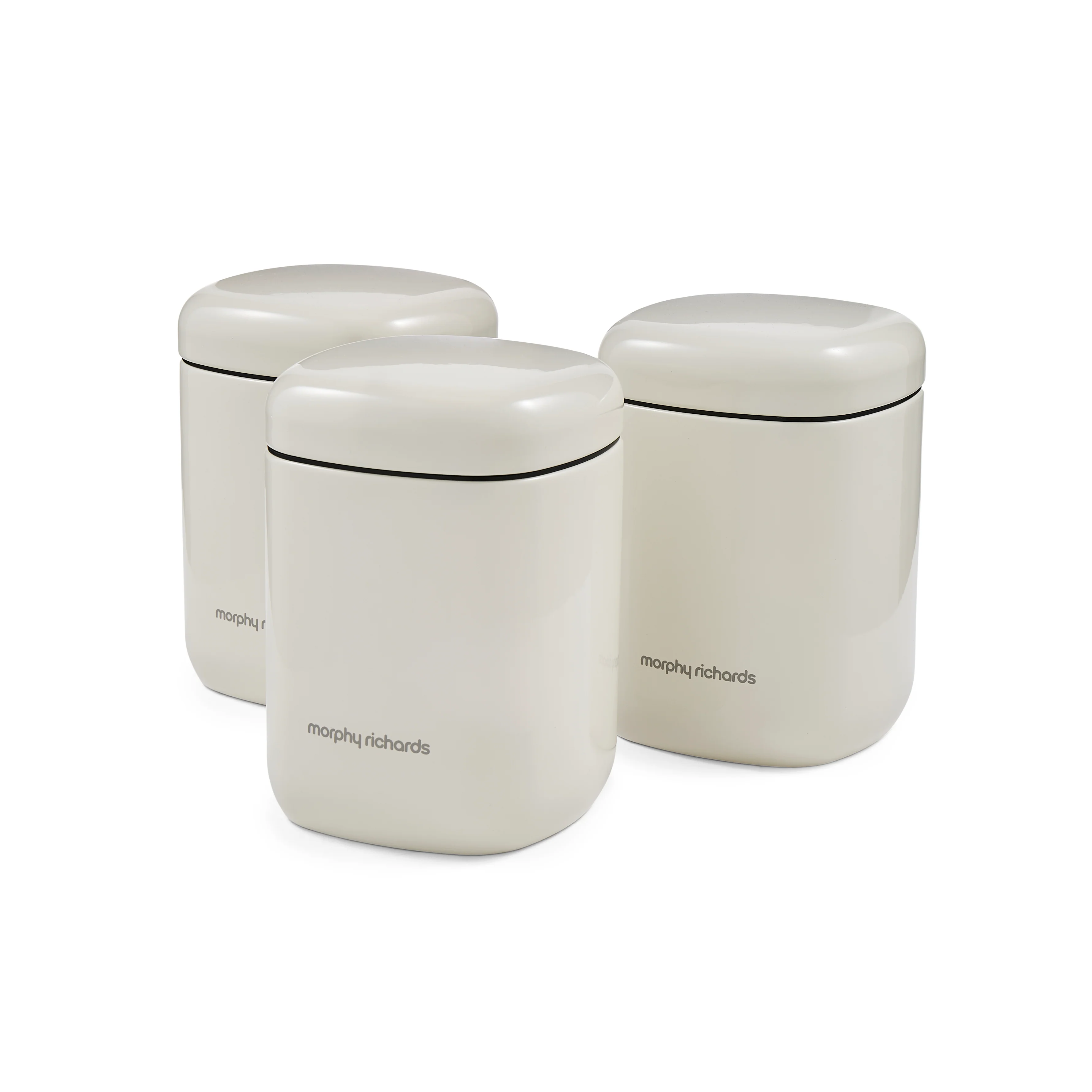 Morphy Richards Equip 3 Storage Canisters Set - Cream - Image 6