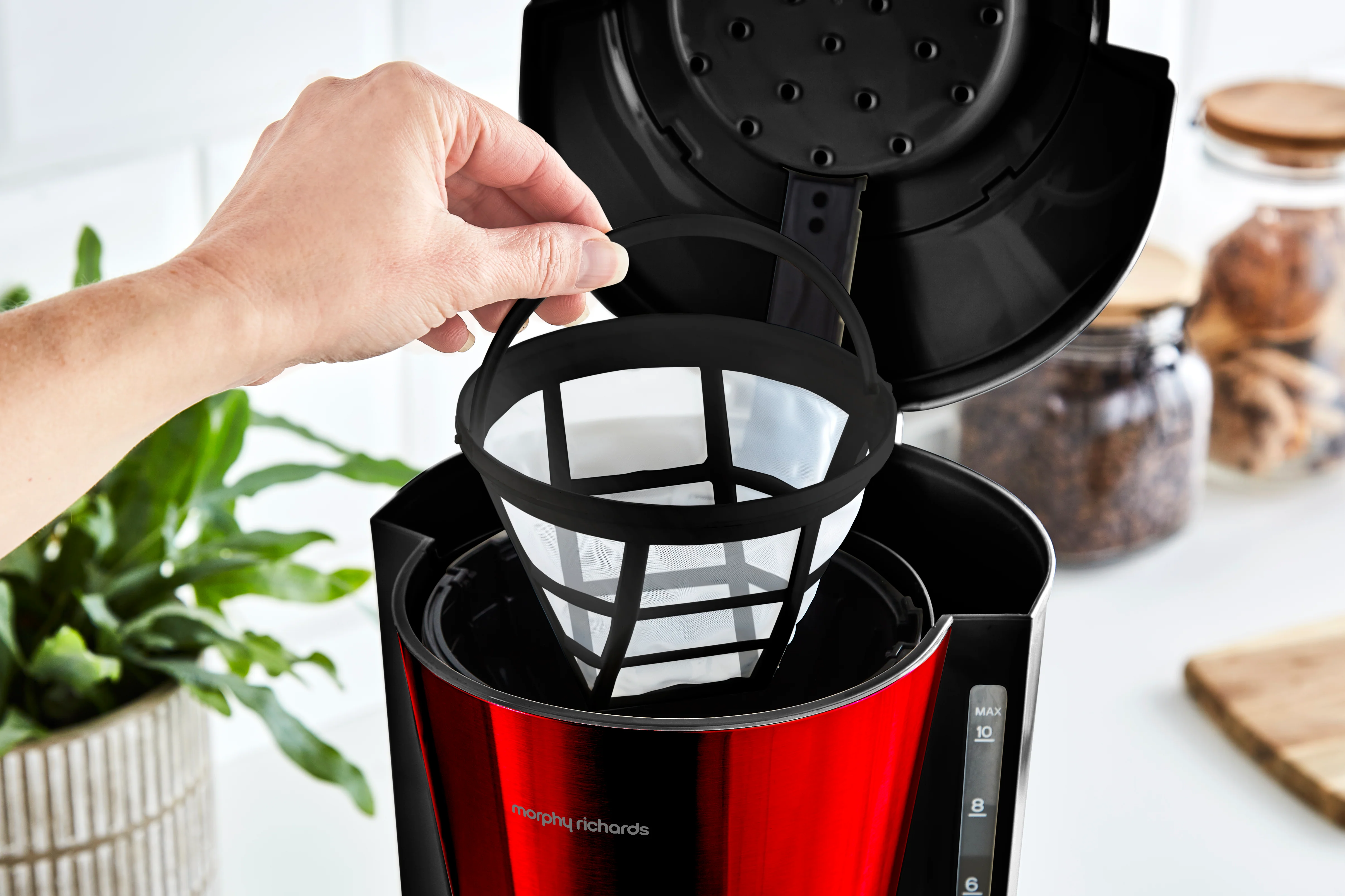Morphy Richards Equip Filter Coffee Machine Red - Image 4
