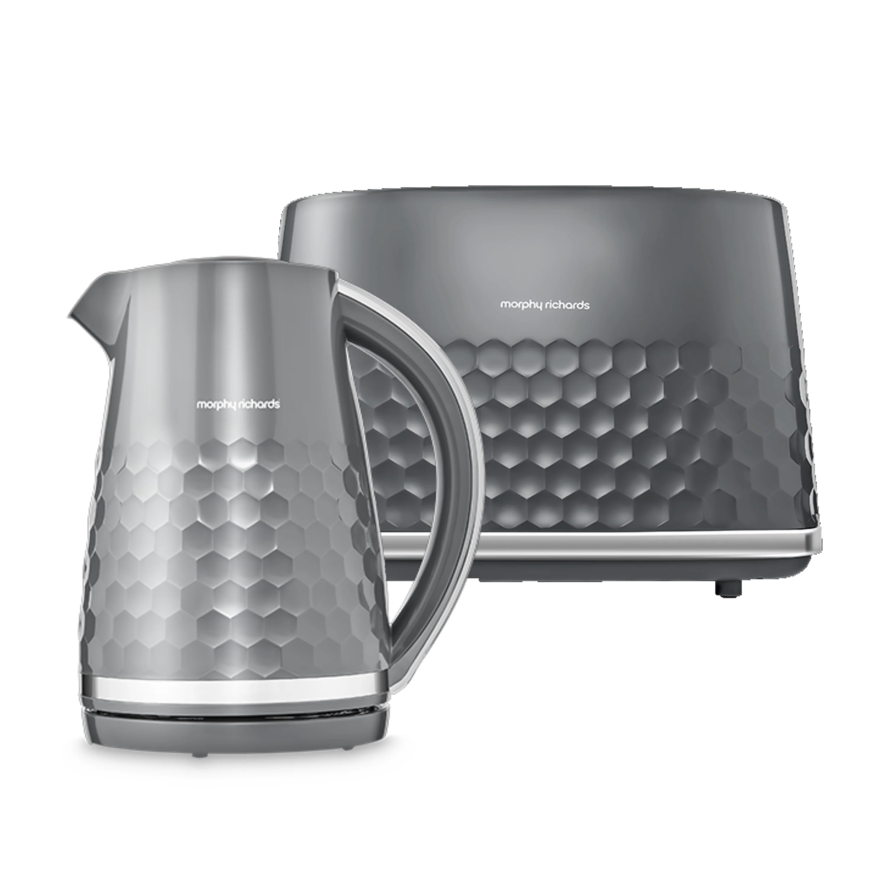 Morphy Richards Hive Grey Kettle and Toaster Set