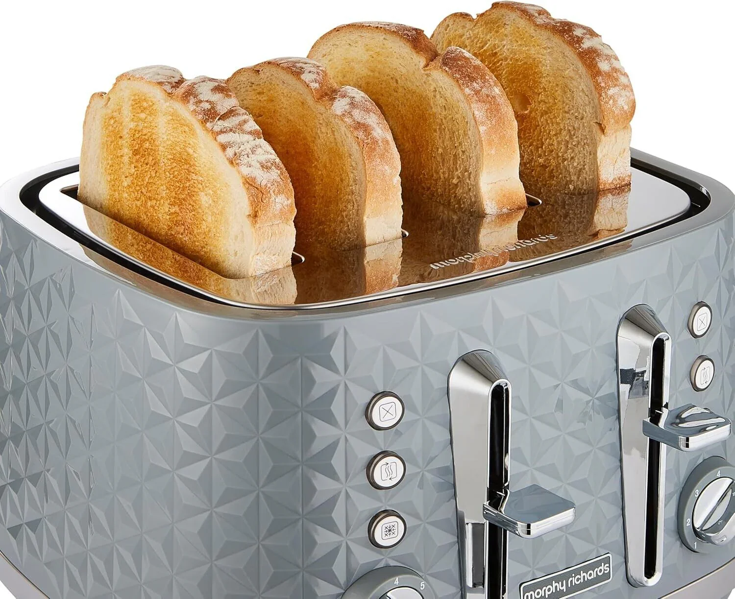 Morphy Richards Vector Grey 4 Slice Toaster - Image 2
