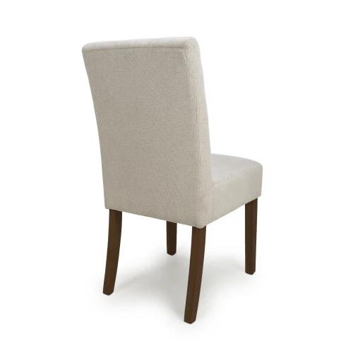 Moseley Waffle Flax Effect Natural Dining Chair In Walnut Legs - Set Of 2 - Image 2