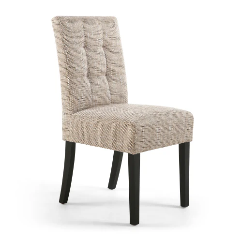 Moseley Waffle Tweed Oatmeal In Black Legs - Set Of 2