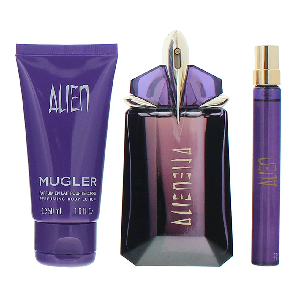 Mugler Alien 3 Piece Gift Set: Eau de Parfum 60ml - Eau de Parfum 10ml - Body Lo - Image 2
