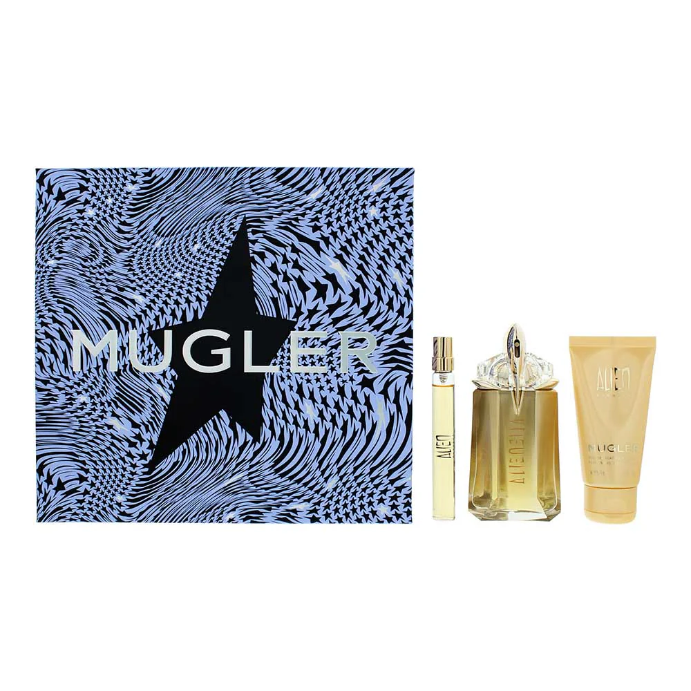Mugler Alien Goddess 3 Piece Gift Set: Eau de Parfum 60ml - Eau de Parfum 10ml - moisturising 50ml body lotion