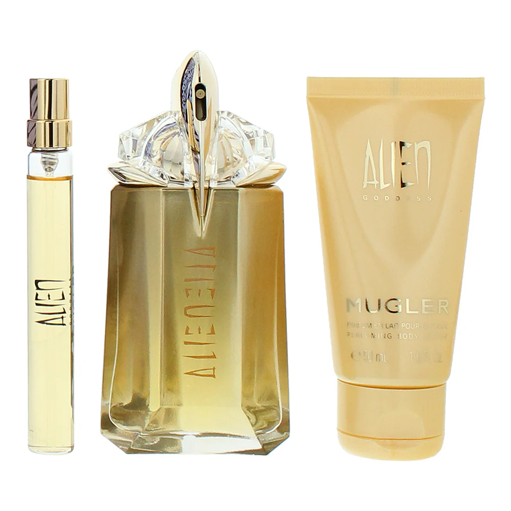 Mugler Alien Goddess 3 Piece Gift Set: Eau de Parfum 60ml - Eau de Parfum 10ml - moisturising 50ml body lotion - Image 4