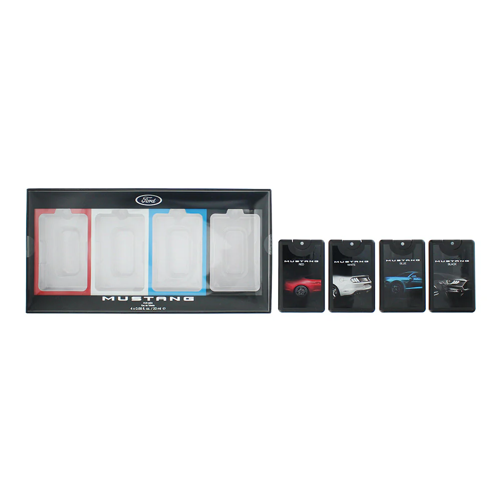 Mustang Pocketspray Coffret 4 Piece Gift Set: Eau De Toilette 4 X 20ml