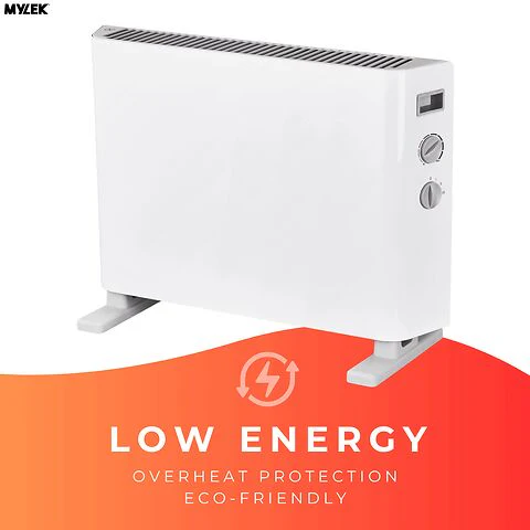MYLEK Convector Heater Electric 2000W Free Standing Radiator - Portable, 3 Power Modes With Adjustable Thermostat - Image 3