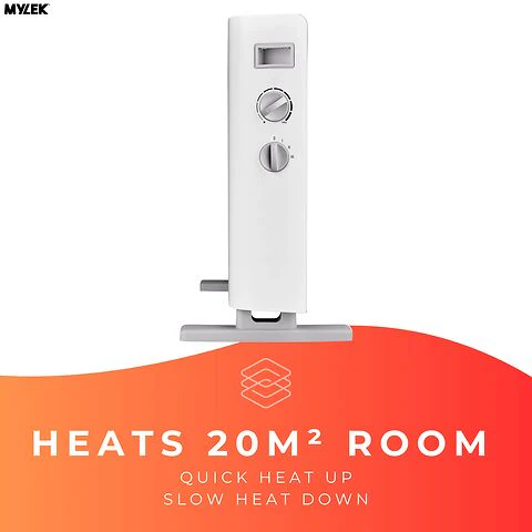 MYLEK Convector Heater Electric 2000W Free Standing Radiator - Portable, 3 Power Modes With Adjustable Thermostat - Image 5
