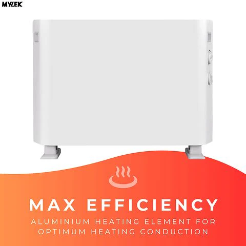 MYLEK Convector Heater Electric 2000W Free Standing Radiator - Portable, 3 Power Modes With Adjustable Thermostat - Image 7