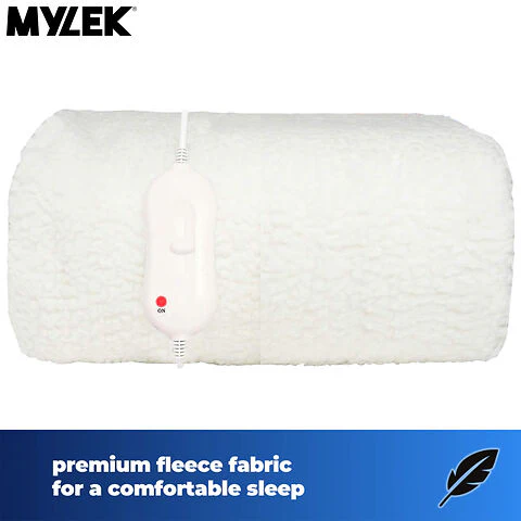 Mylek Electric Blanket King Size Bed Premium Fleece Underblanket Dual Control With Elasticated Skirt - Image 4