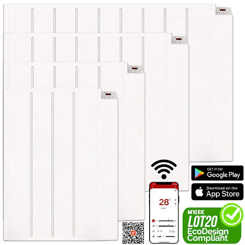 MYLEK Electric Radiator Panel Heater WIFI Smart APP Eco Bathroom Safe Wall Mounted Timer Thermostat - Image 8