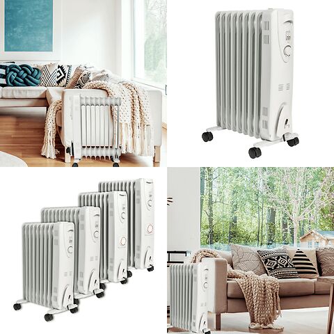 Mylek Oil Filled Electric Portable Heater Radiator With Adjustable Thermostat - Image 8