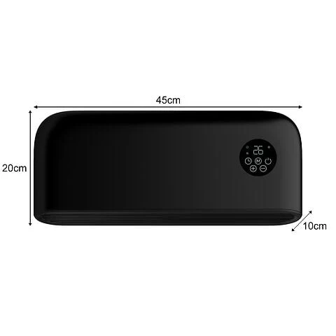 MYLEK Over Door Heater 2000W Wall Mounted Indoor Overdoor Hot Air Downflow Curtain Black - Image 2