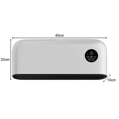 MYLEK Over Door Heater 2000W Wall Mounted Indoor Overdoor Hot Air Downflow Curtain Silver - Image 2