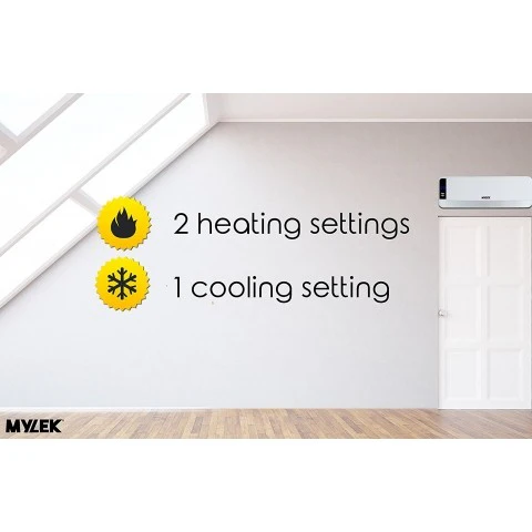 MYLEK Overdoor Heater 2kW Electric Downflow Over Door Air Curtain And Fan with Thermostat - Image 9