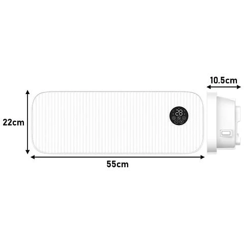 MYLEK Overdoor White Air Curtain Heater Fan 2000W, Smart WIFI App Or Remote Control 2kw - Image 3