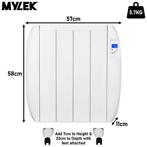 MYLEK Panel Heater Radiator Electric With Programmable Digital Timer - Image 12
