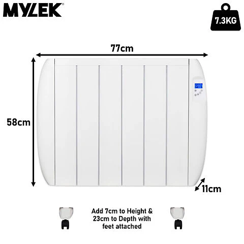 MYLEK Panel Heater Radiator Electric With Programmable Digital Timer - Image 14