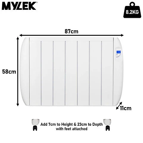 MYLEK Panel Heater Radiator Electric With Programmable Digital Timer - Image 16