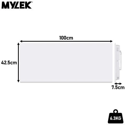 MYLEK Panel Space Heater White 2KW Eco, Smart and WiFi App Slimline Low Energy - Wall Mounted, Bathroom IPX4 - Image 2