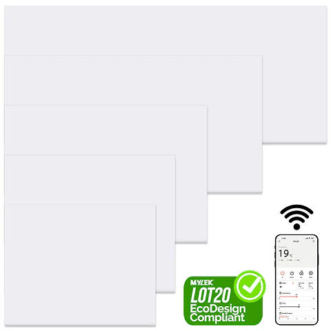 MYLEK Panel Space Heater White Eco, Smart And WiFi App Slimline Low Energy - Wall Mounted, Bathroom IPX4 - Image 9