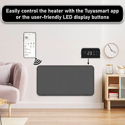 Mylek Radiator Mica Panel Radiant Heater, Wifi Enabled Smart APP 2000W Electric, Triac Thermostat - Image 4