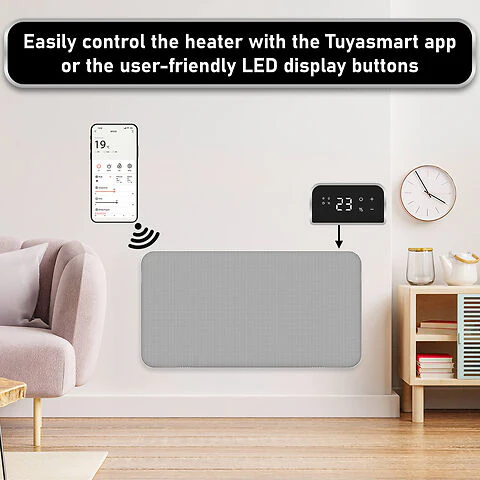 Mylek Radiator Mica Panel Heater, Wifi Enabled Smart APP 2000W Electric, Triac Thermostat - Image 4