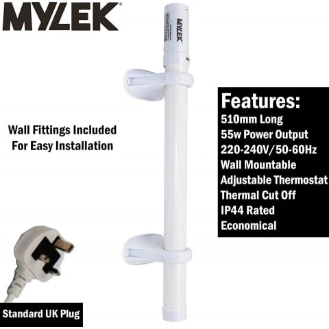 Mylek Tubular Heater 135W - 1050mm - Low Energy Tube - Built In Thermostat And Mounting Brackets Greenhouse, Garage, Caravan - Image 30