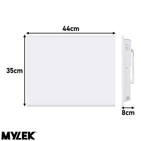MYLEK Wall Mounted Slimline White Panel Heater Daily And Weekly Timer, Digital Thermostat - Image 10