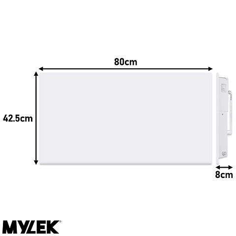 MYLEK Wall Mounted Slimline White Panel Heater Daily And Weekly Timer, Digital Thermostat - Image 13
