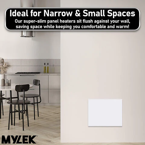 MYLEK Wall Mounted Slimline White Panel Heater Daily And Weekly Timer, Digital Thermostat - Image 6