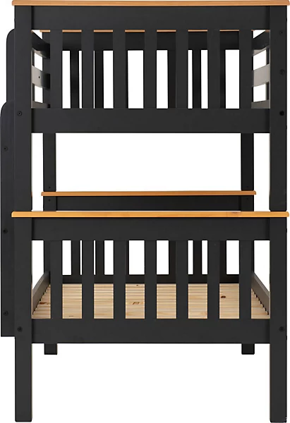 NEPTUNE 3' BUNK BED - DARK GREY/OAK EFFECT - Image 3