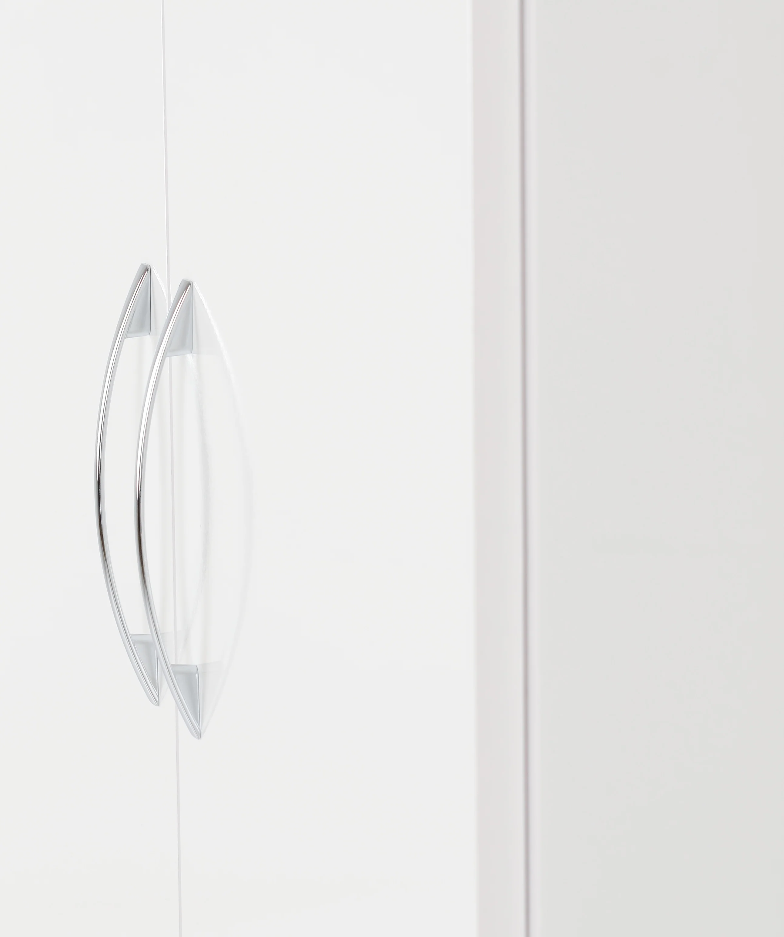 NEVADA 2 DOOR 1 DRAWER WARDROBE - WHITE GLOSS - Image 6