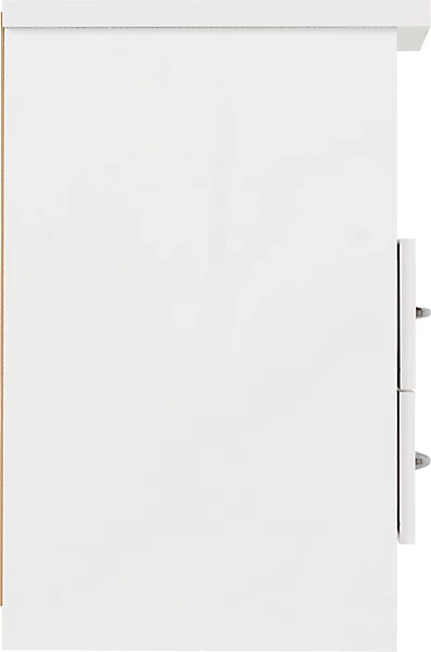 NEVADA 2 DRAWER BEDSIDE - WHITE GLOSS - Image 4