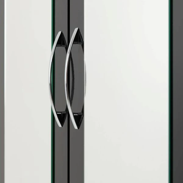 NEVADA 3 DOOR 2 DRAWER WARDROBE - BLACK GLOSS - Image 5