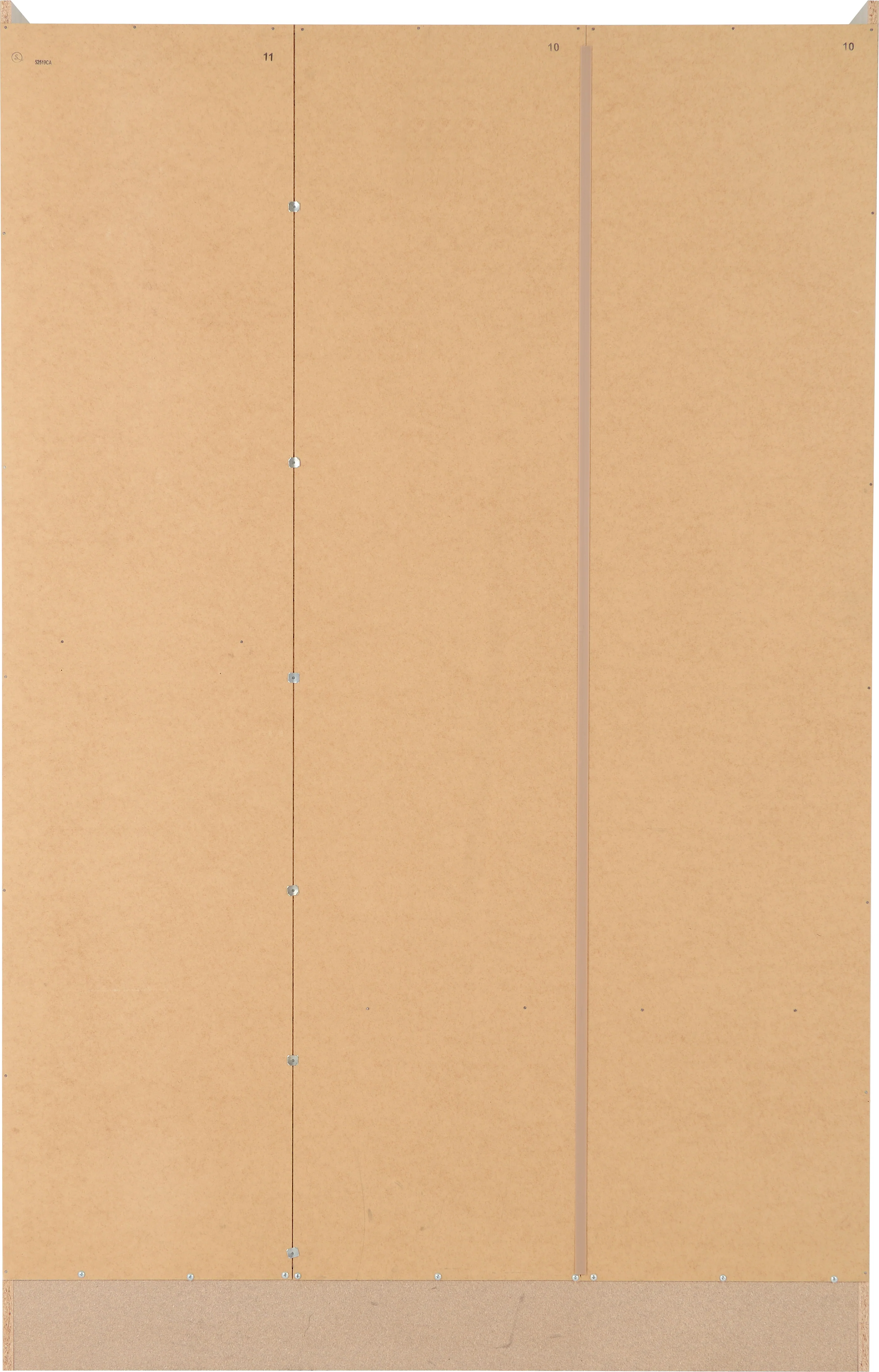 NEVADA 3 DOOR 2 DRAWER WARDROBE - OYSTER GLOSS/LIGHT OAK EFFECT VENEER - Image 5