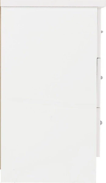 NEVADA 3 DRAWER CHEST - WHITE GLOSS - Image 3